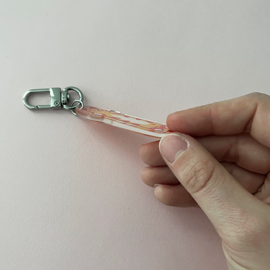 Long Cat Double-Sided Keychain