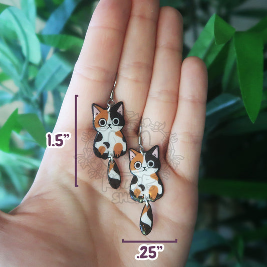 Custom Cat Dangle Earrings