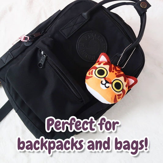 Cat Head Manjuu Plush Keychain