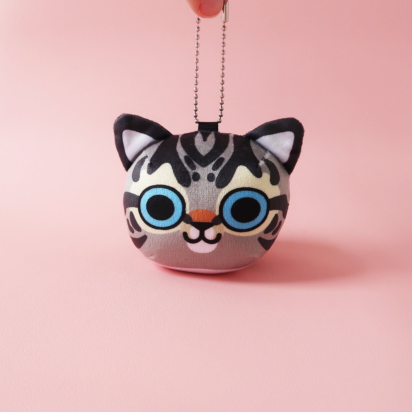 Cat Head Manjuu Plush Keychain