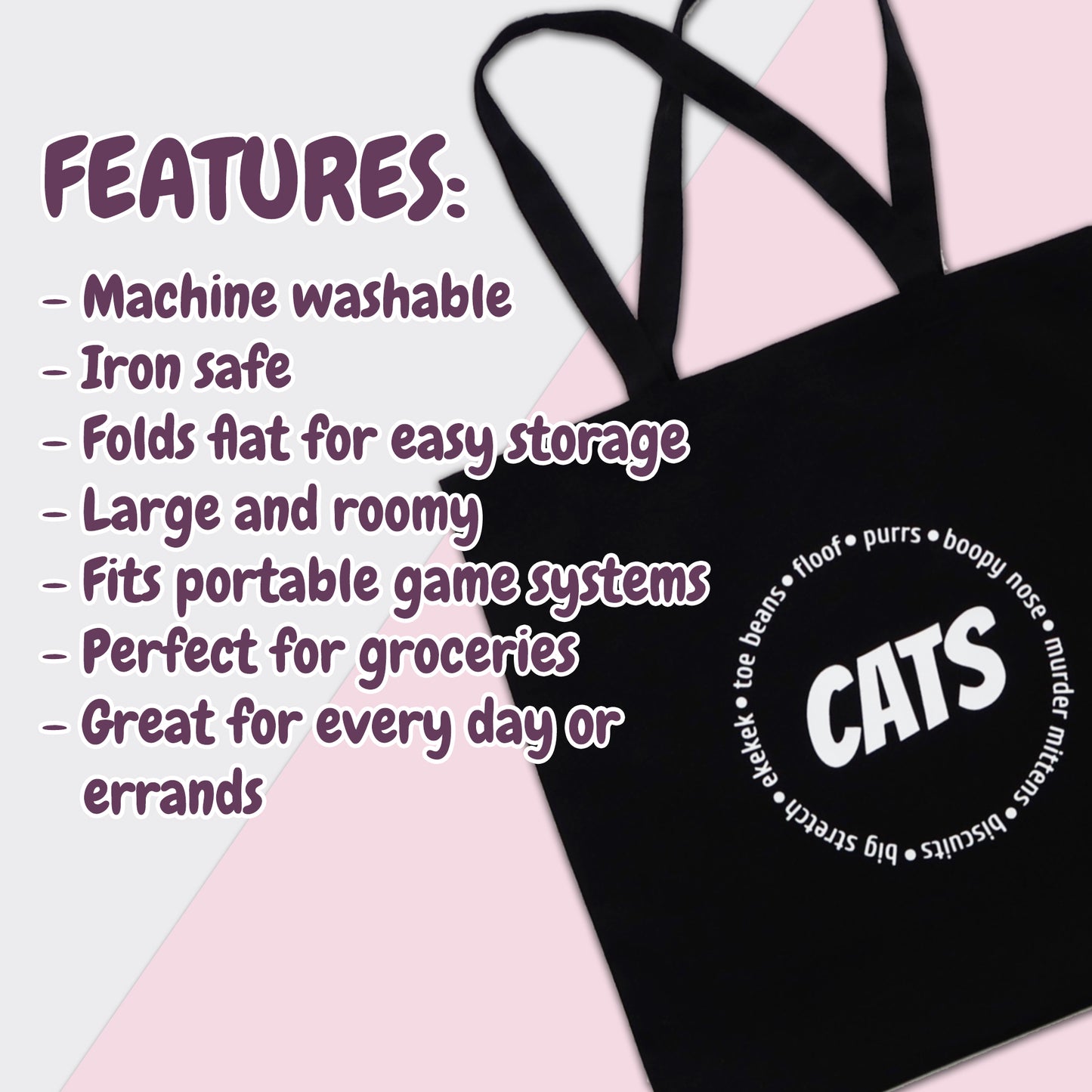 Cats Tote Bag - Perfect For Cat Lovers