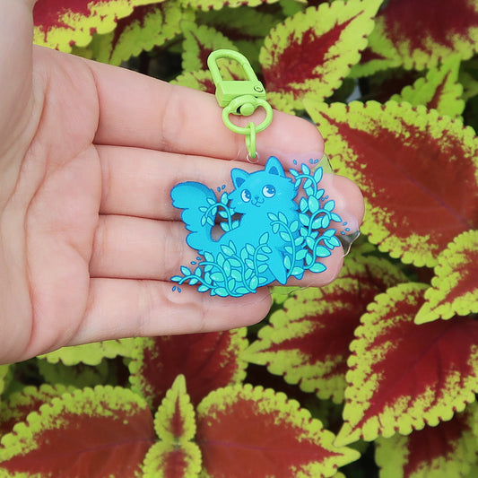 Plants and Cats Keychain