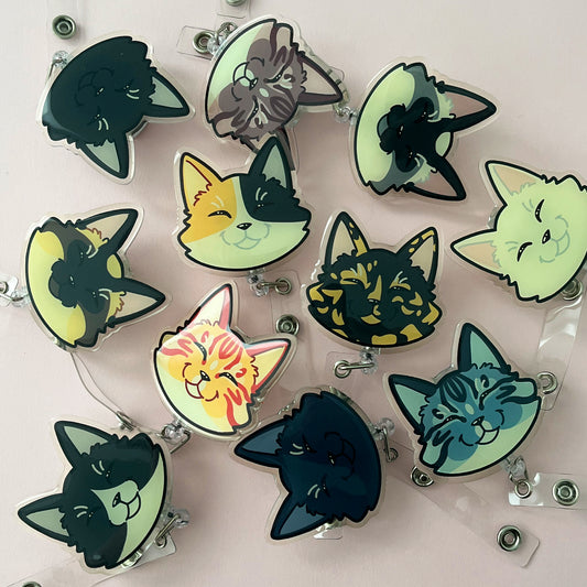 Cat Head Badge Reels