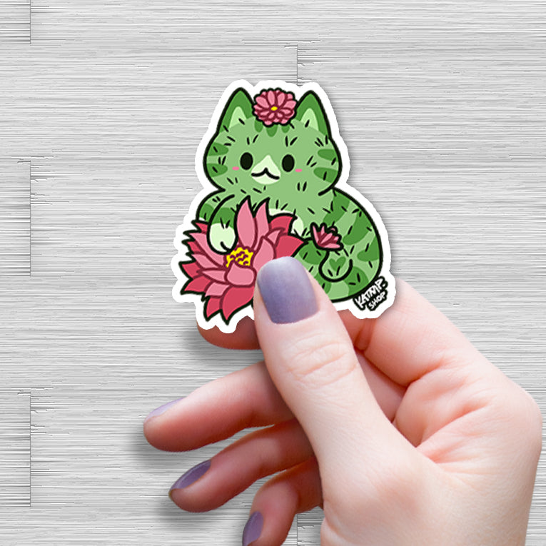 Cactus Kitty Sticker