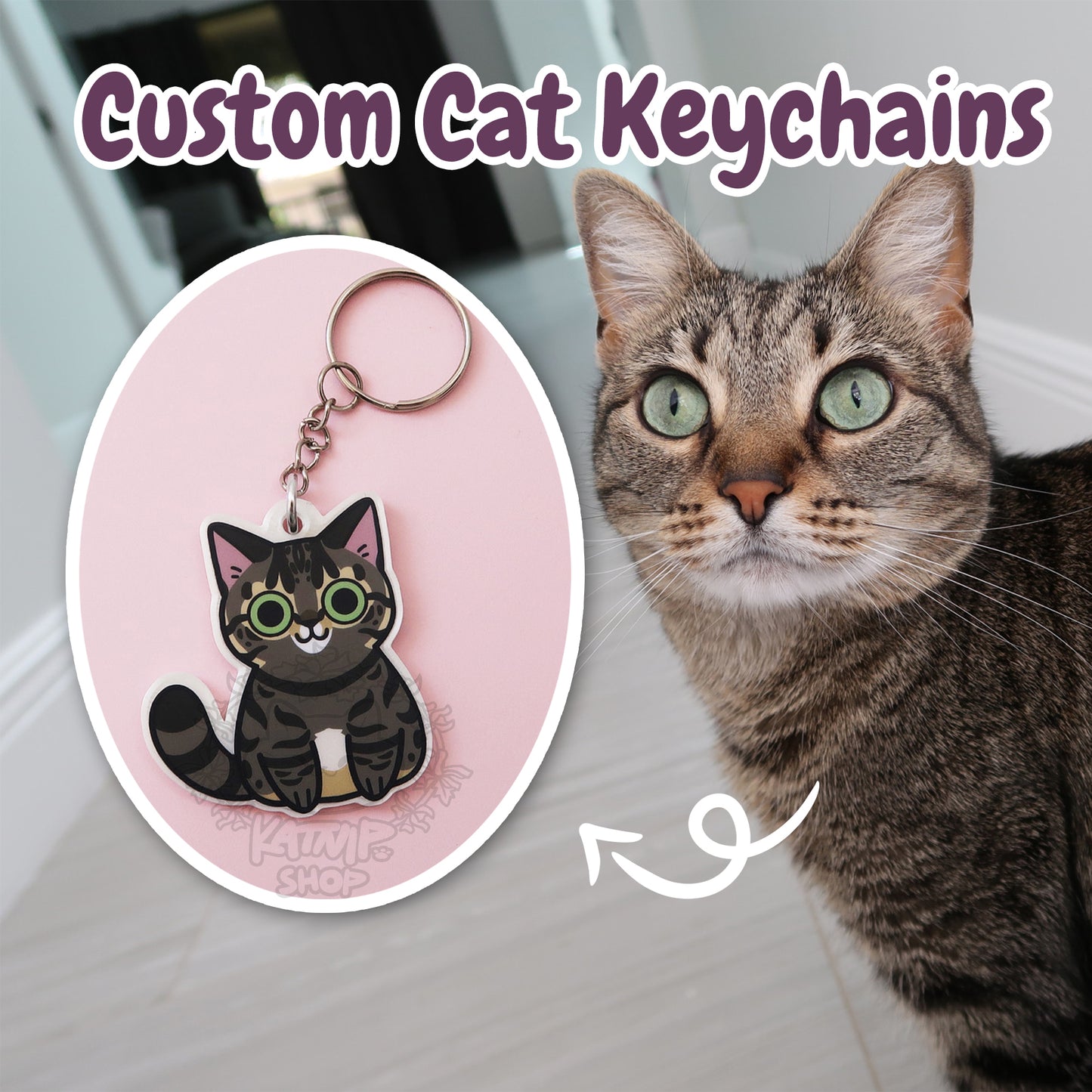 Custom Cat Keychains