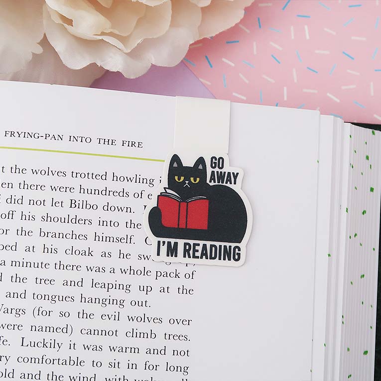 Go Away I'm Reading Magnetic Bookmark