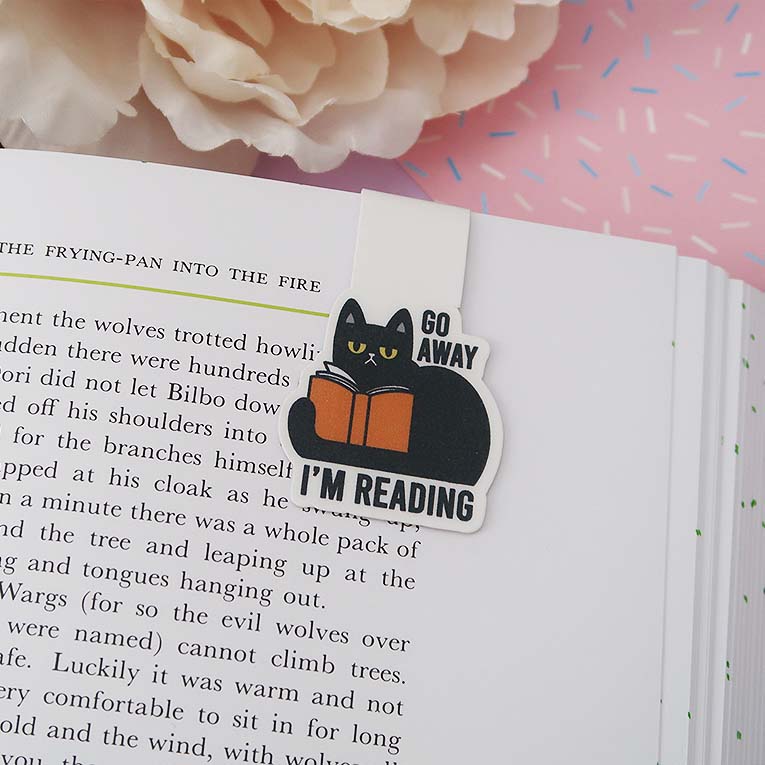 Go Away I'm Reading Magnetic Bookmark
