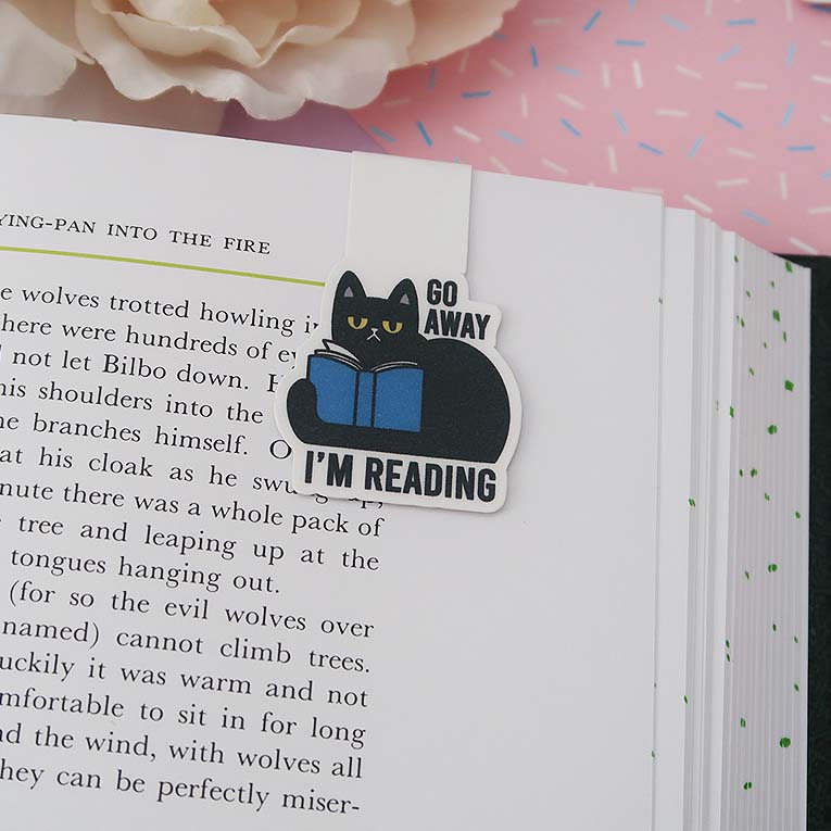 Go Away I'm Reading Magnetic Bookmark