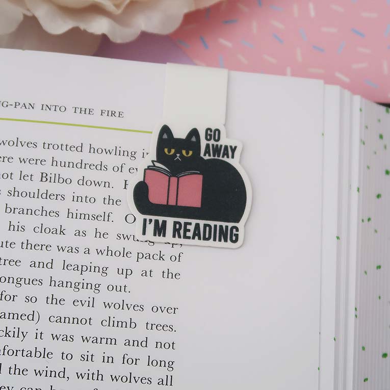Go Away I'm Reading Magnetic Bookmark