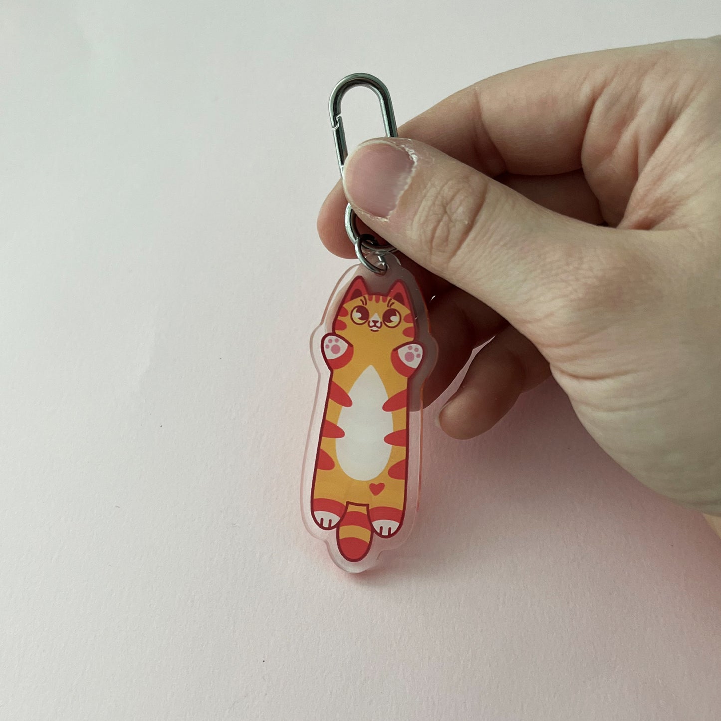 Long Cat Double-Sided Keychain
