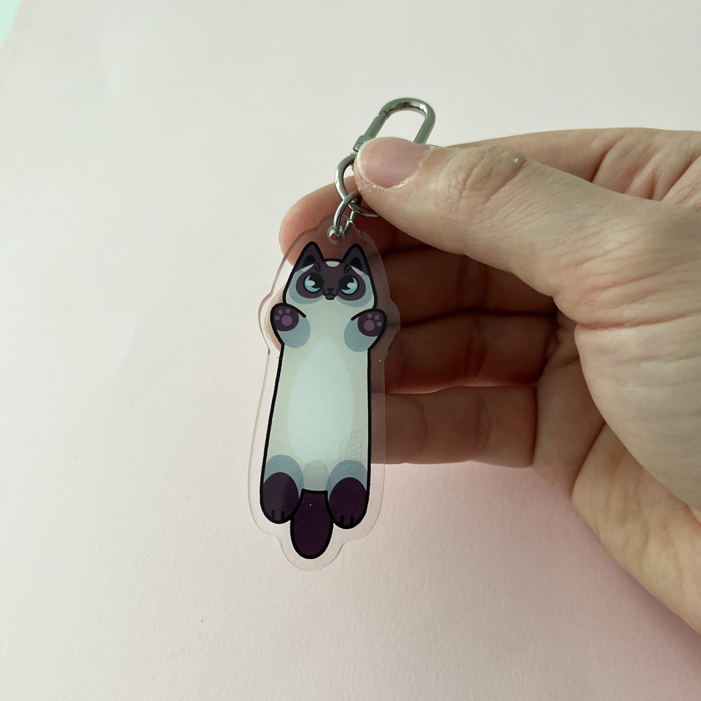 Long Cat Double-Sided Keychain