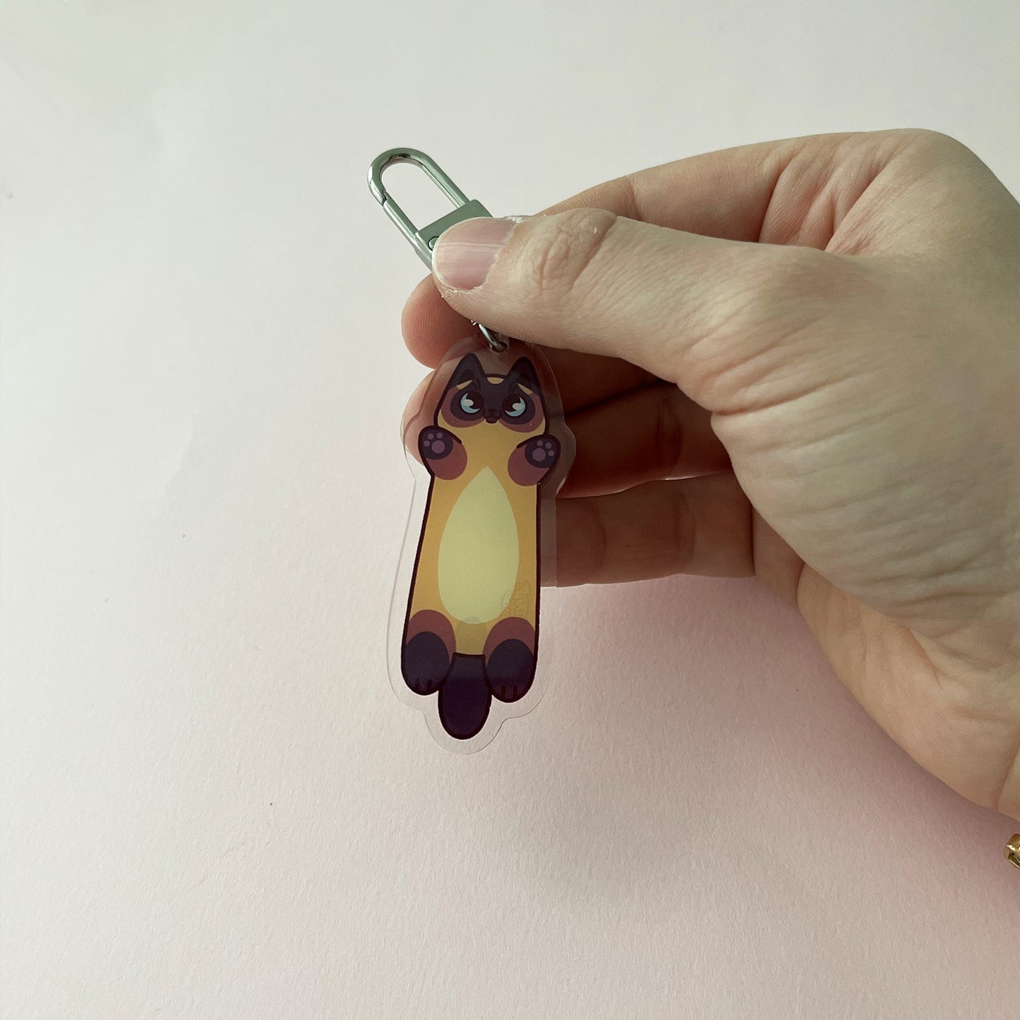Long Cat Double-Sided Keychain