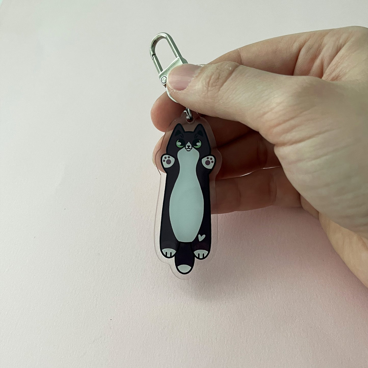 Long Cat Double-Sided Keychain