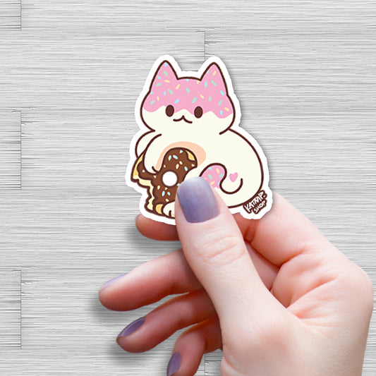 Cute Donut Kitty Sticker