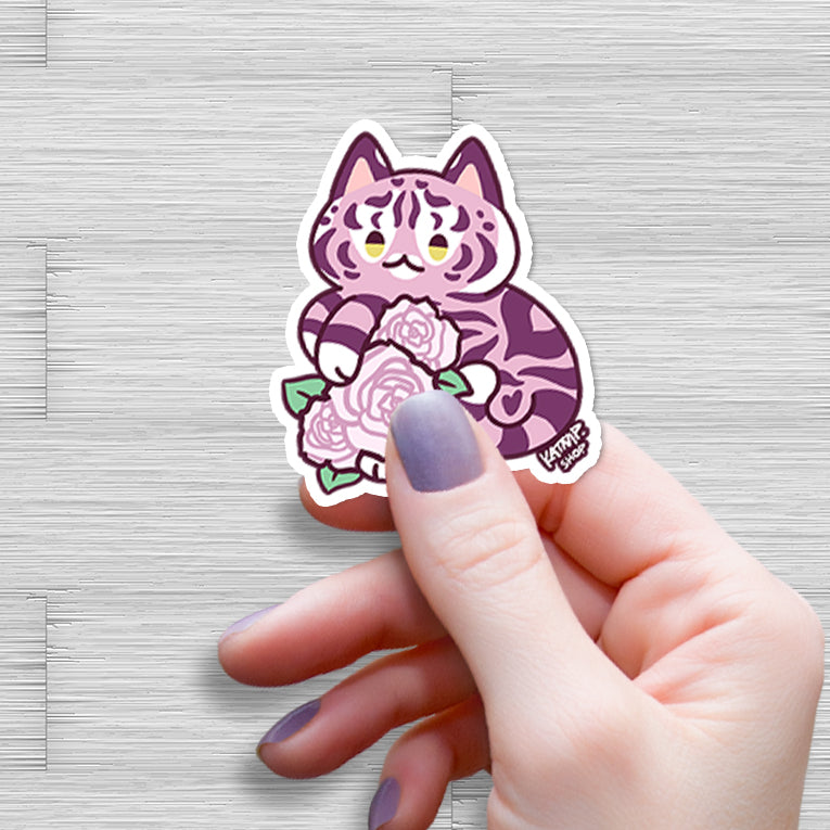 Pink Rose Tiger Sticker