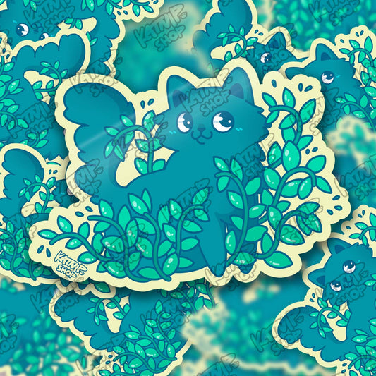 Cute Plant Cat Sticker
