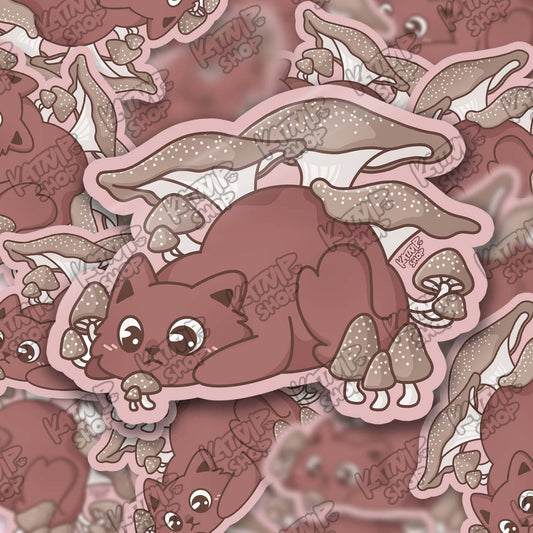 Cute Mushroom Cat Sticker