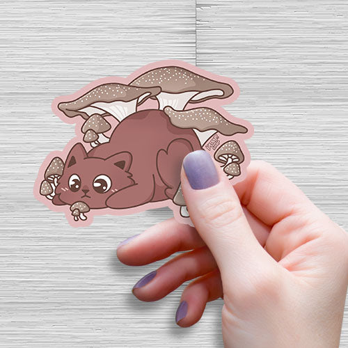 Cute Mushroom Cat Sticker