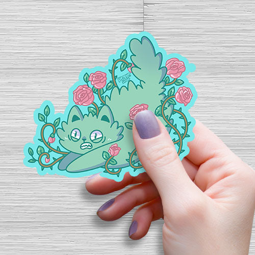 Cute Rose Cat Sticker