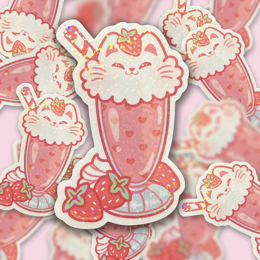 Cute Smoothie Cat Sticker