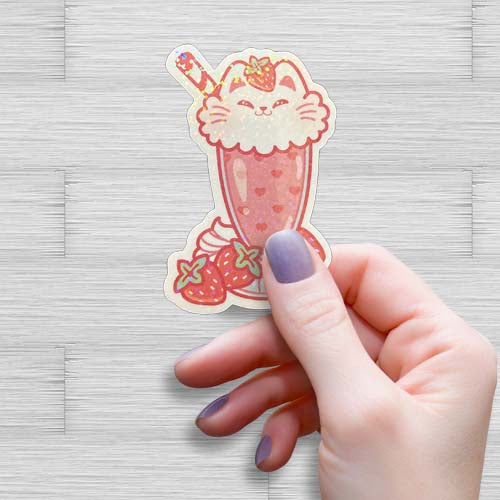Cute Smoothie Cat Sticker