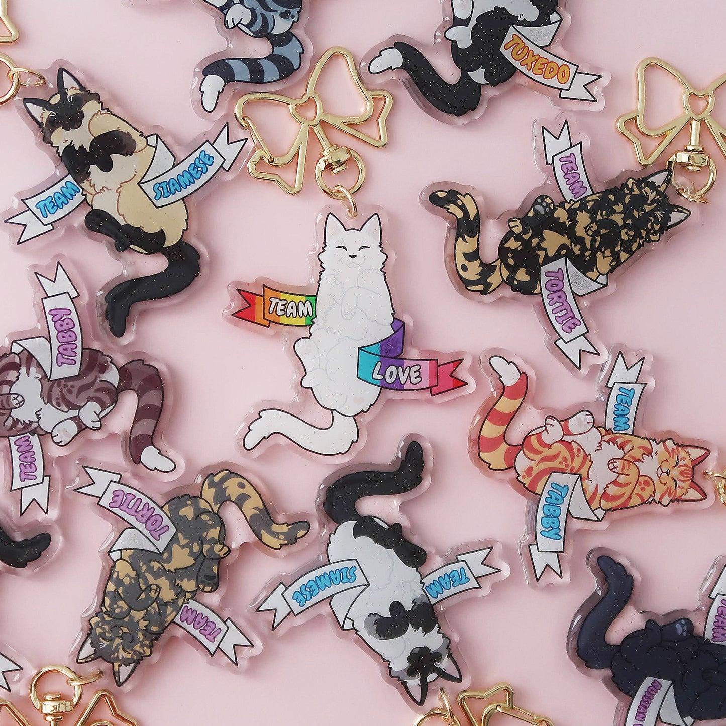 Team Cat Keychains