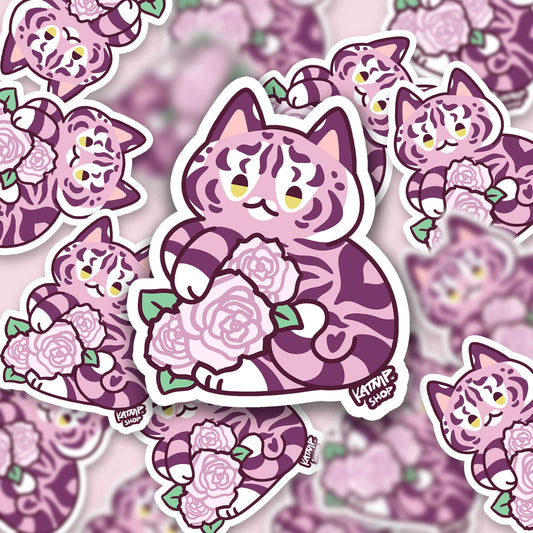 Pink Rose Tiger Sticker