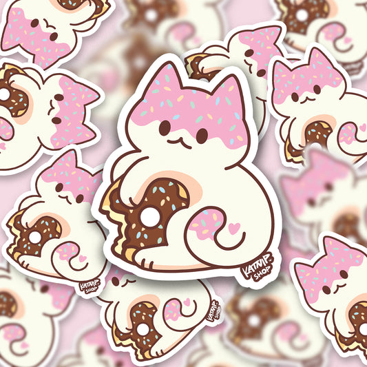 Cute Donut Kitty Sticker