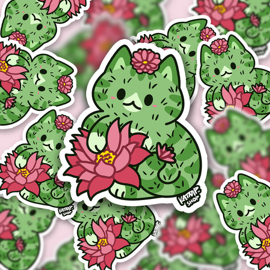 Cactus Kitty Sticker
