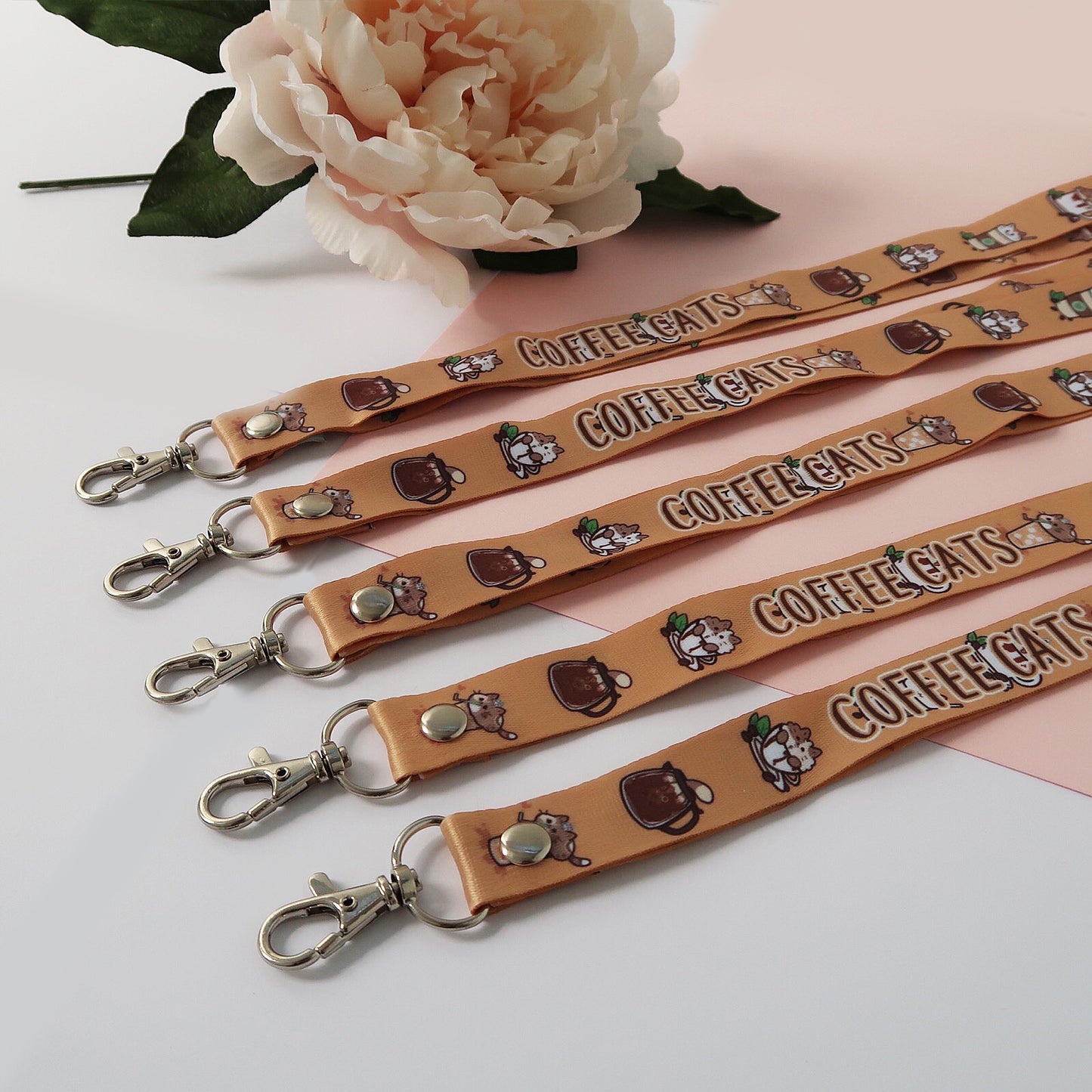 Coffee Cats Lanyard