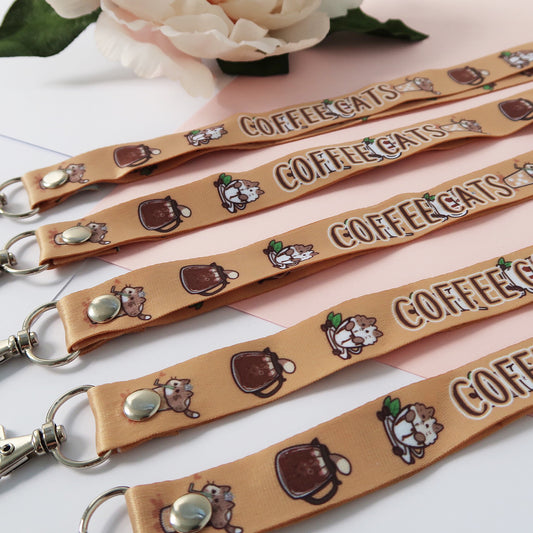 Coffee Cats Lanyard