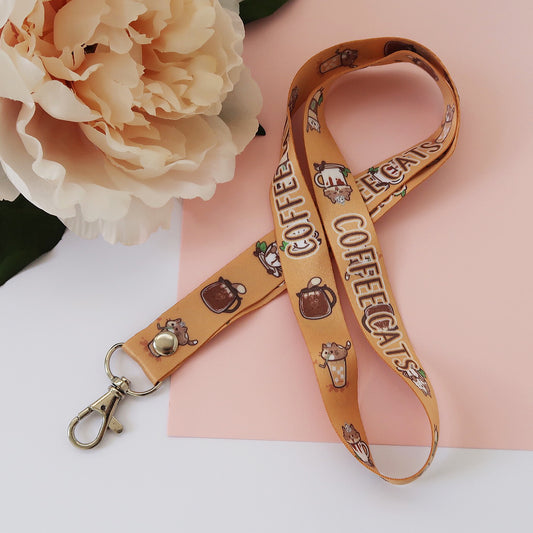 Coffee Cats Lanyard