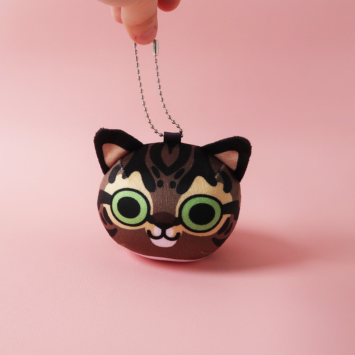 Cat Head Manjuu Plush Keychain