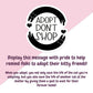 Adopt Don't Shop Sticker