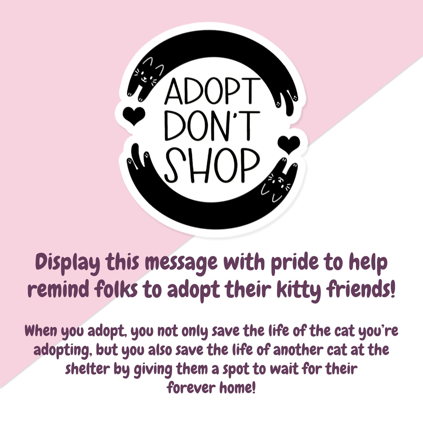 Adopt Don't Shop Sticker