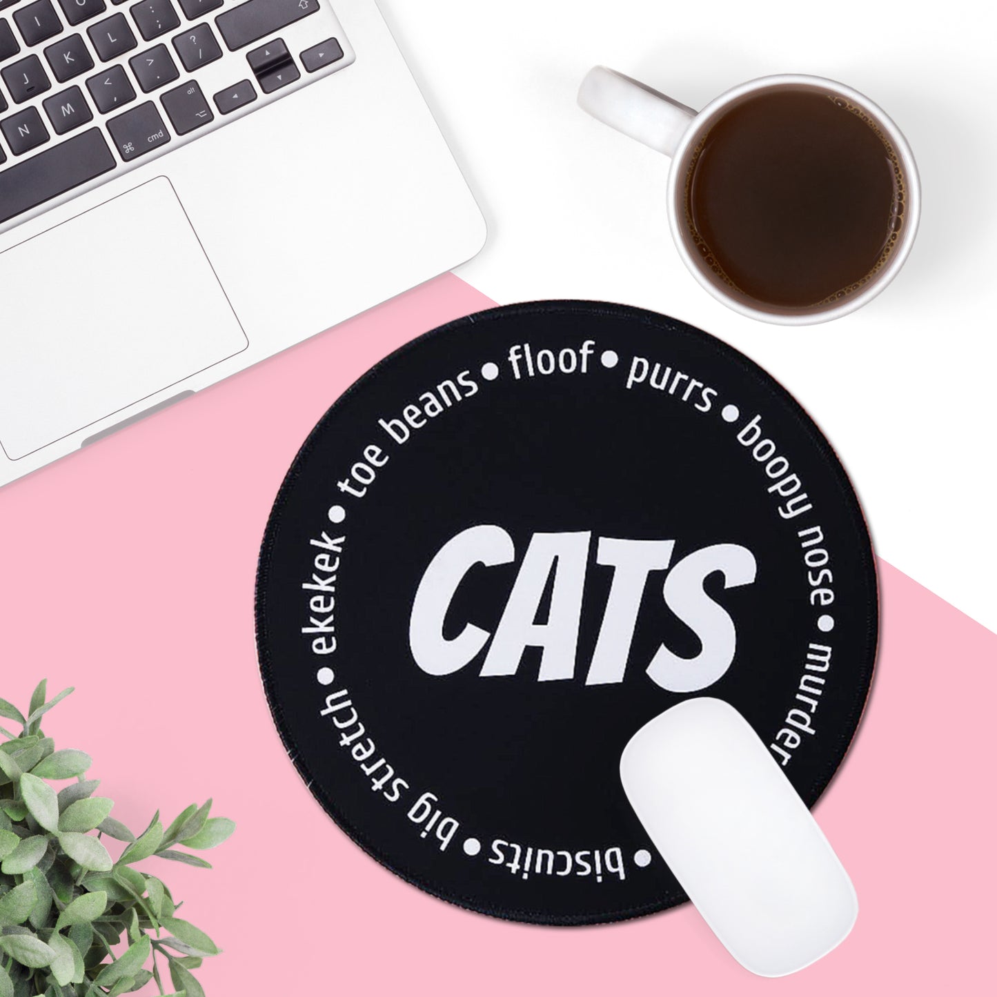 Cats Minimalist Mouse Pad