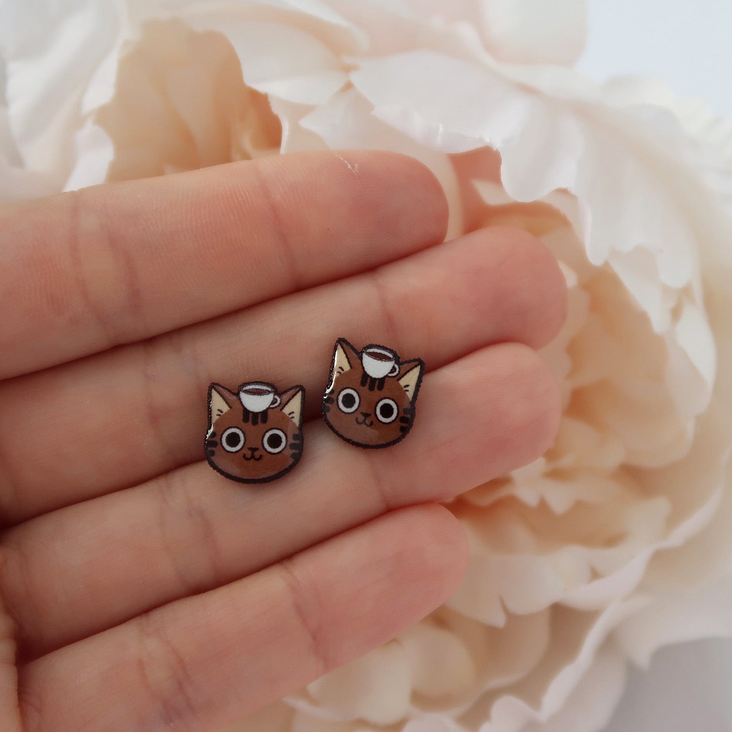 Coffee Cat Earrings