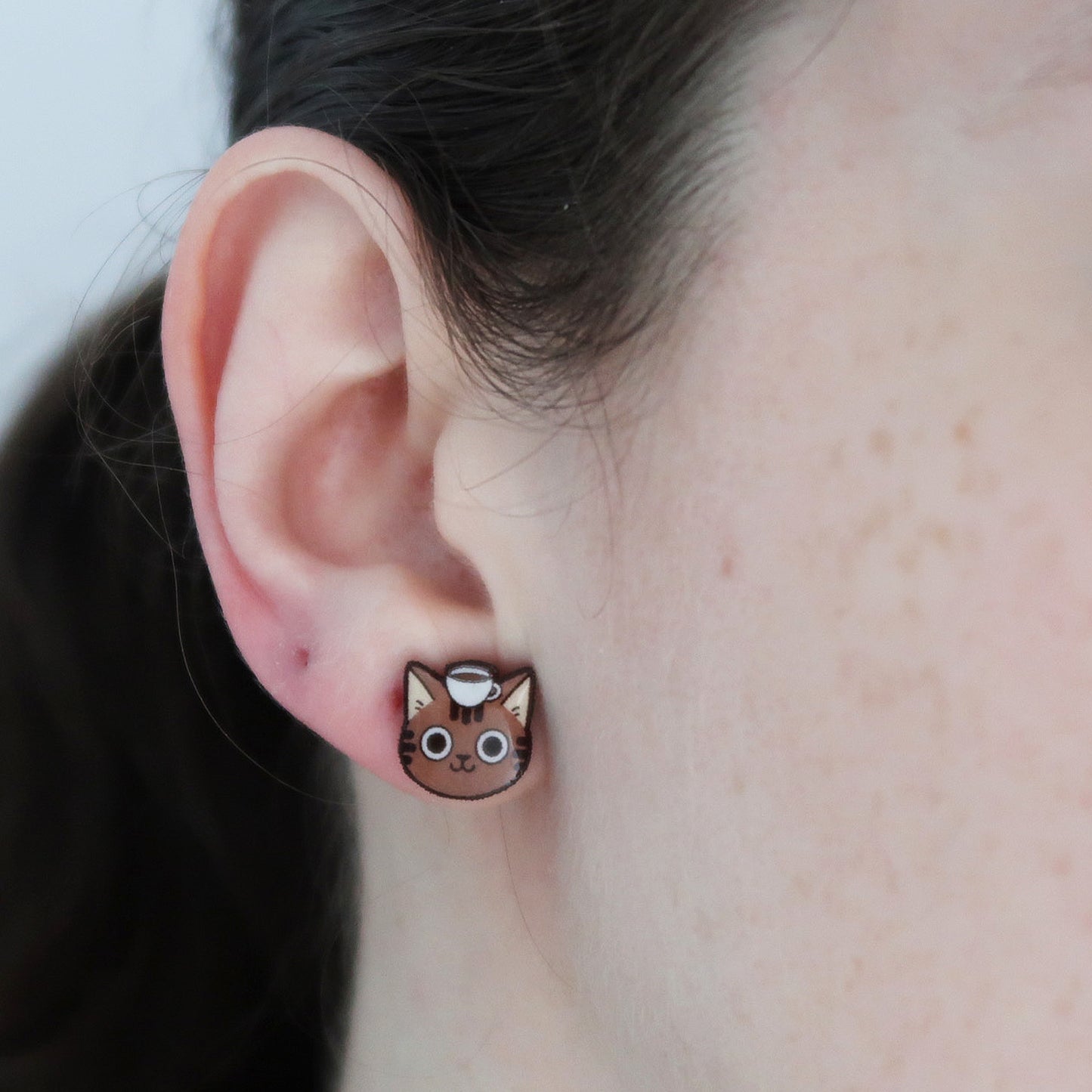 Coffee Cat Earrings