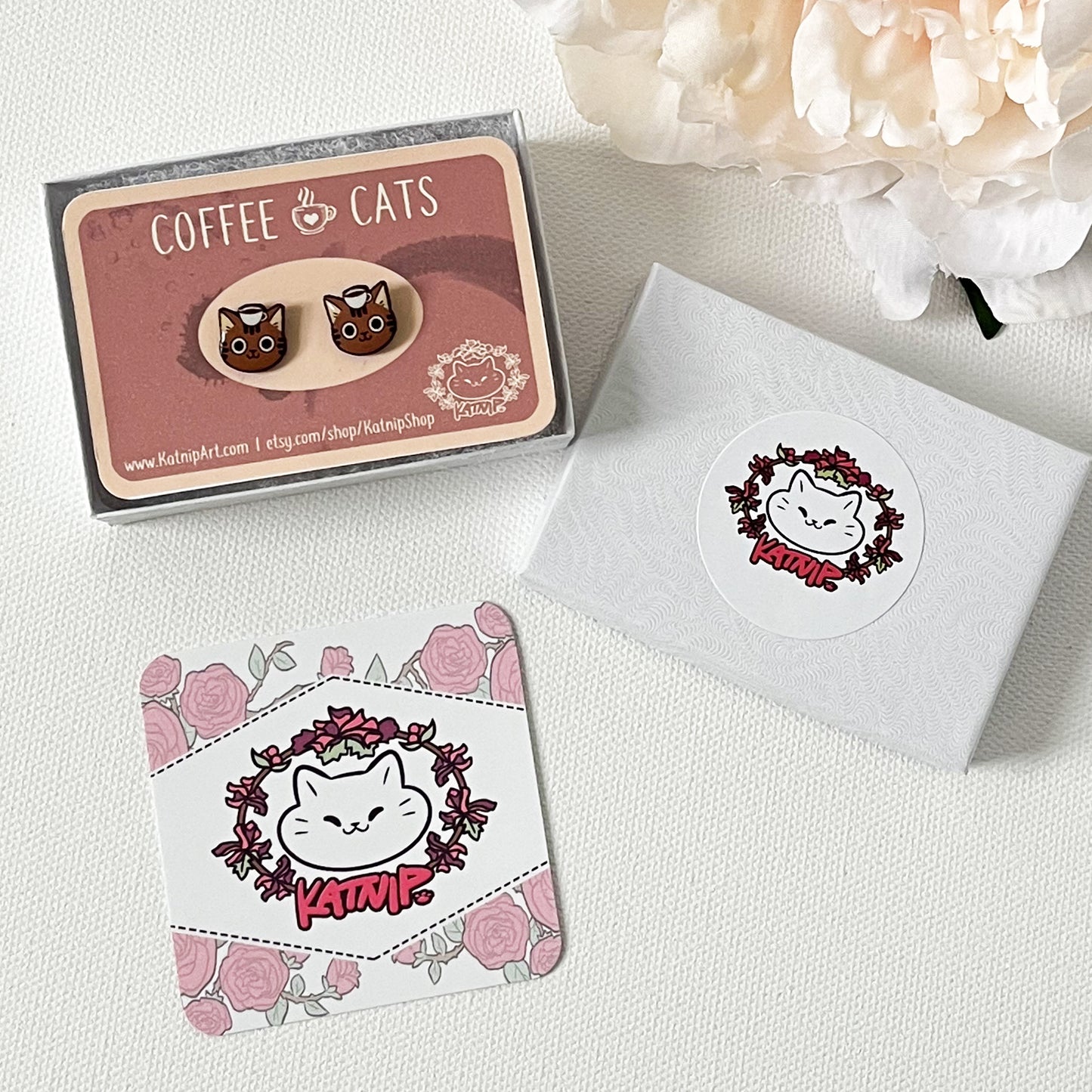 Coffee Cat Earrings