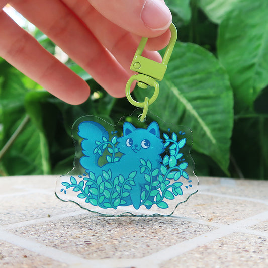 Plants and Cats Keychain